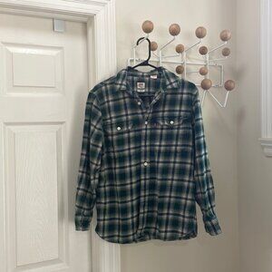 Casual Button Down  Green  Relaxed Smalll